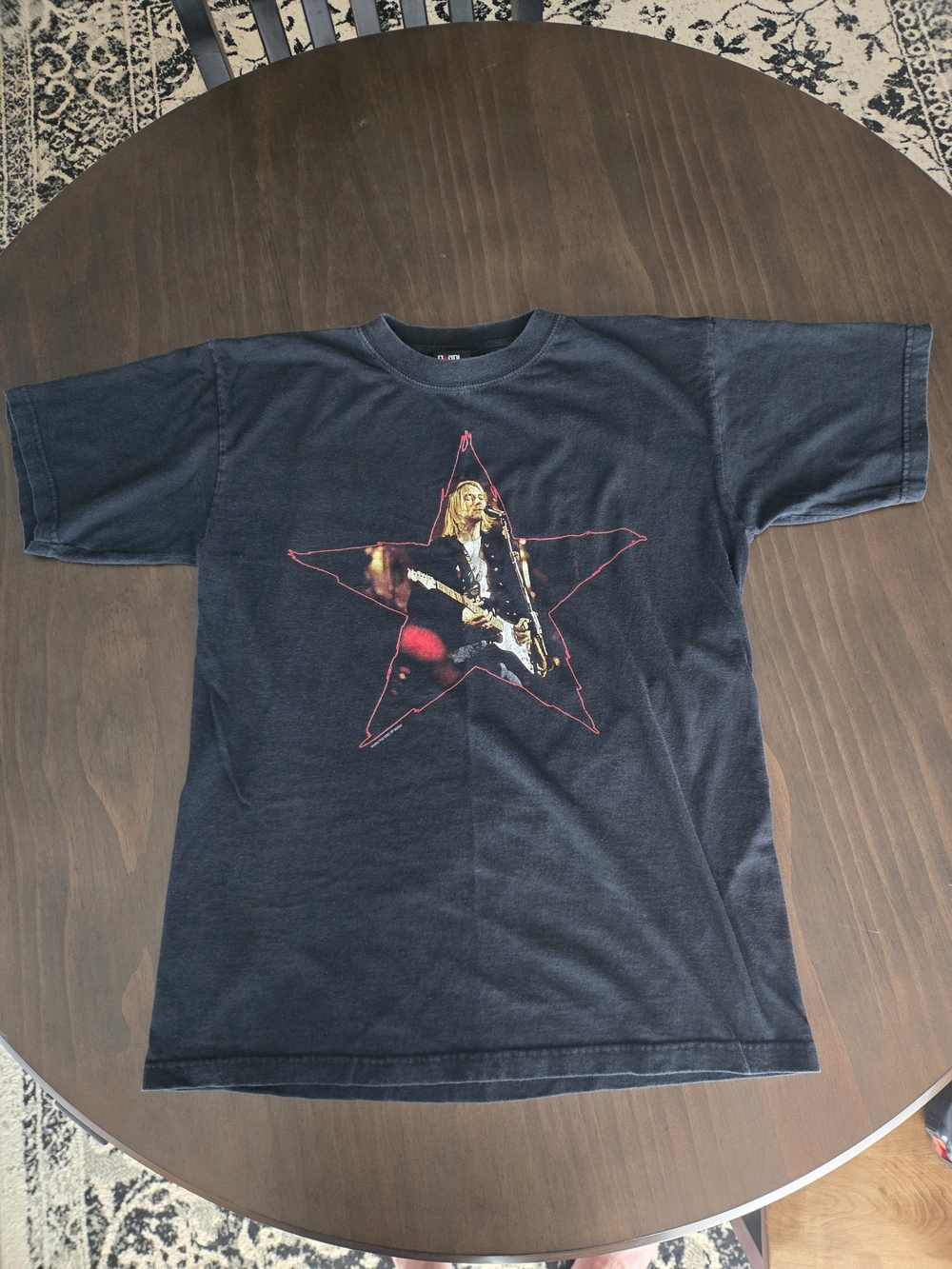 Vintage Kurt COBAIN T-Shirt - The End Of Music - 1996 - Mens Black Large